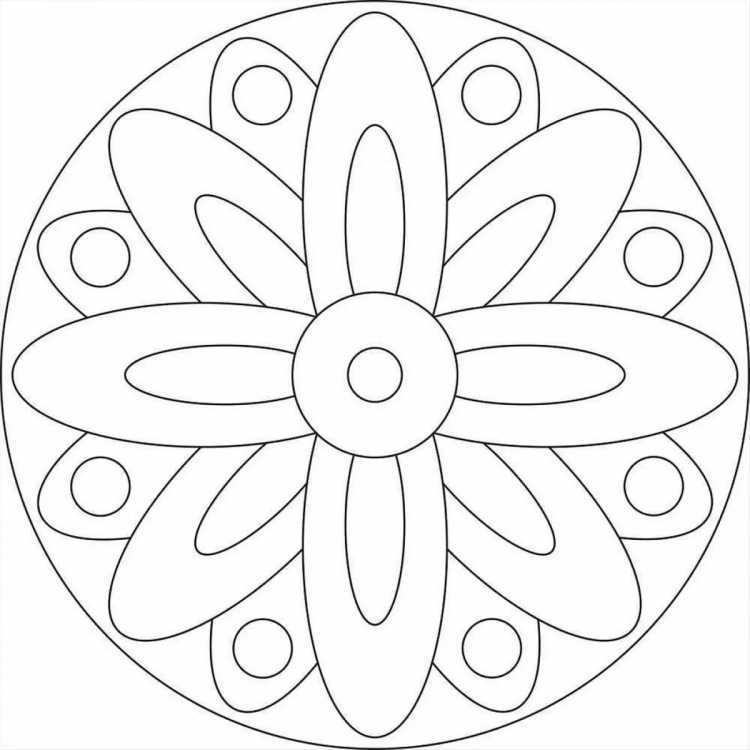 Декоративное рисование узор в круге