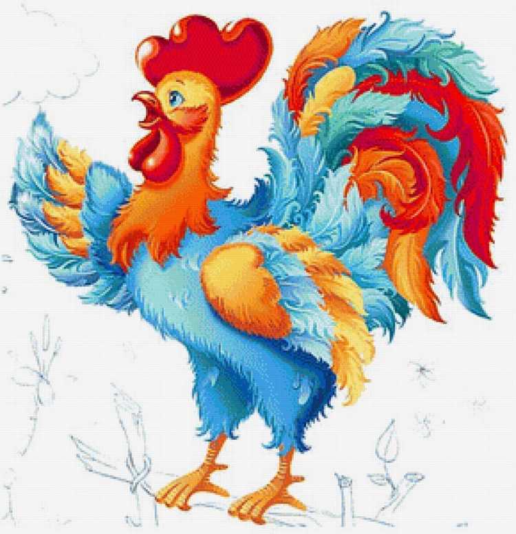 Изображение петуха для детей