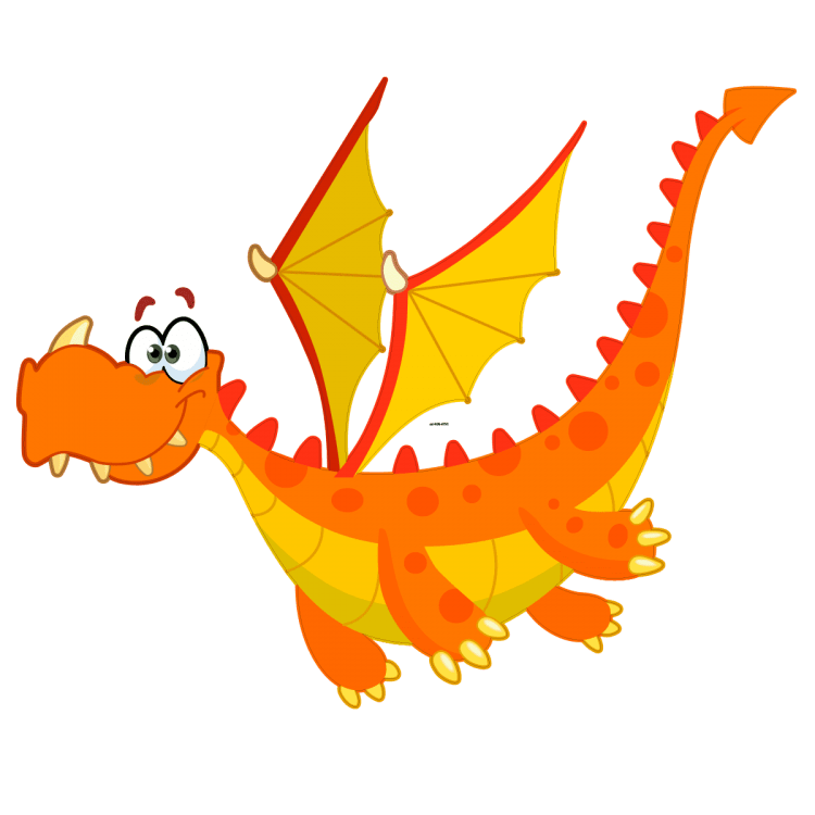 Дракон для рисования для детей