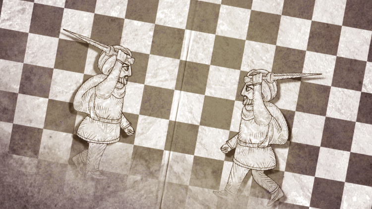 Рисунок к легенде о возникновении шахмат