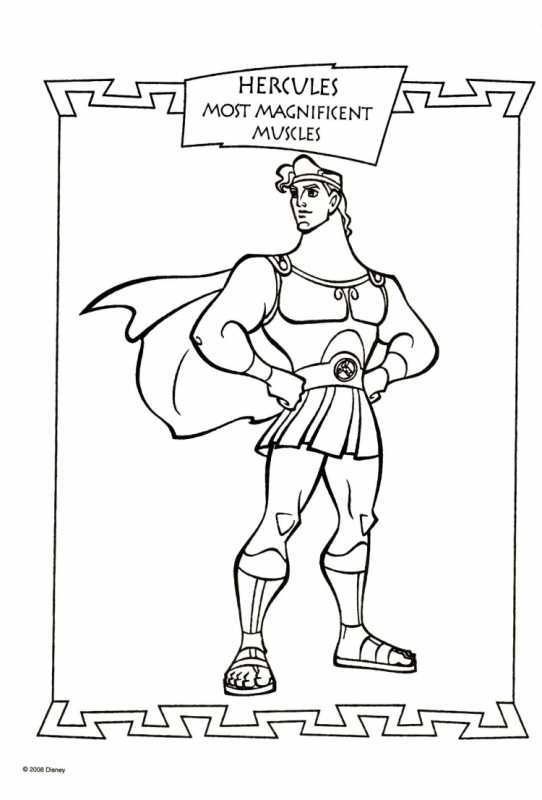Геракл мультфильм раскраска