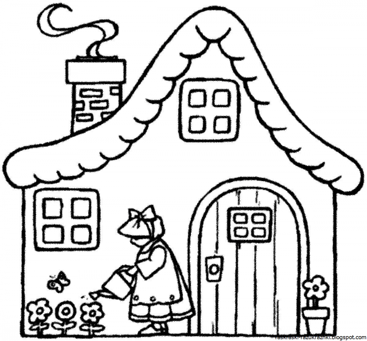 Раскраска "Пряничный домик"
