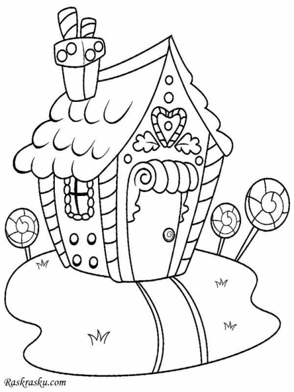 Раскраска "Пряничный домик"