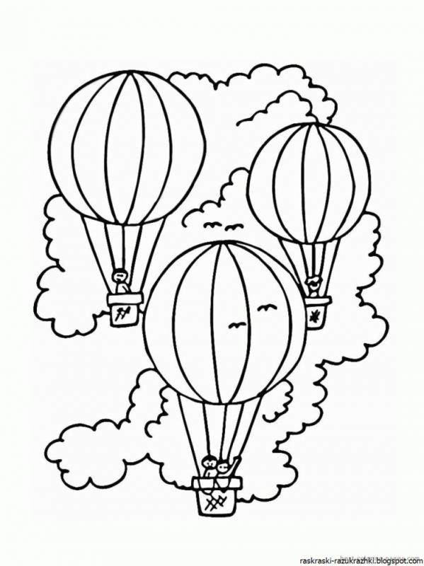 Воздушный шарик раскраска