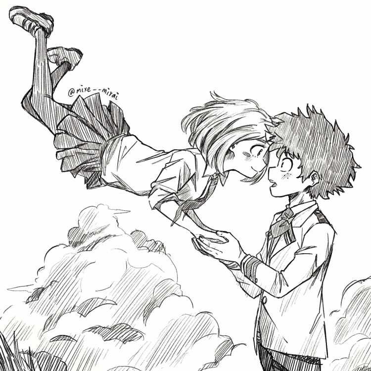 Моя геройская Академия деку и Урарака