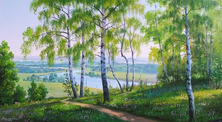 Картина Елены Самарской берёзовяроща