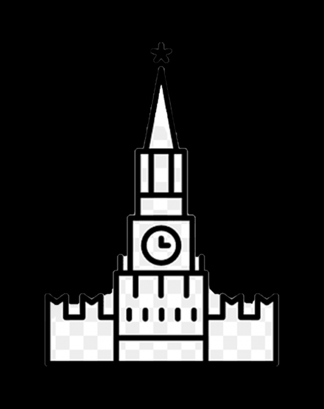 Спасская башня Кремля рисование