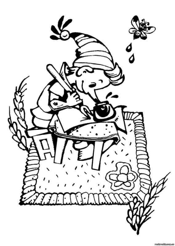 Нос раскраска для детей