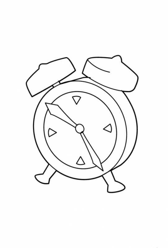 Часы раскраска для детей