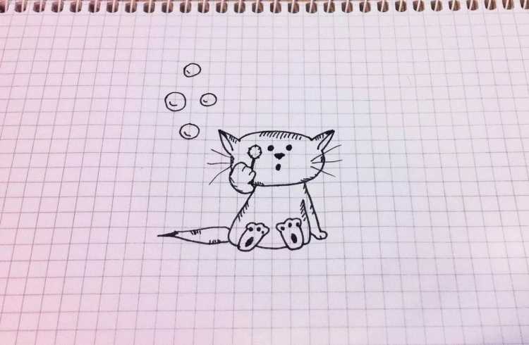 Рисунки карандашом в тетради