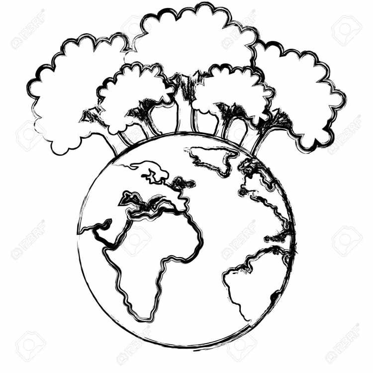Раскраска наша Планета земля