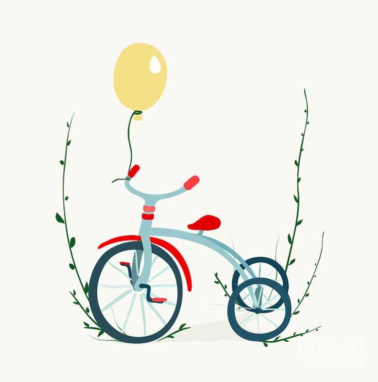 Велосипед трафарет для детей