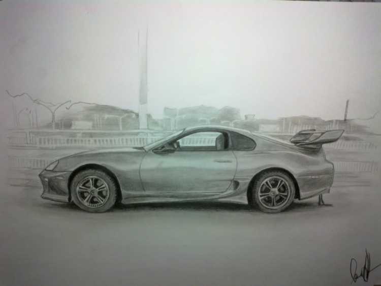 Тойота Супра а 90 эскиз