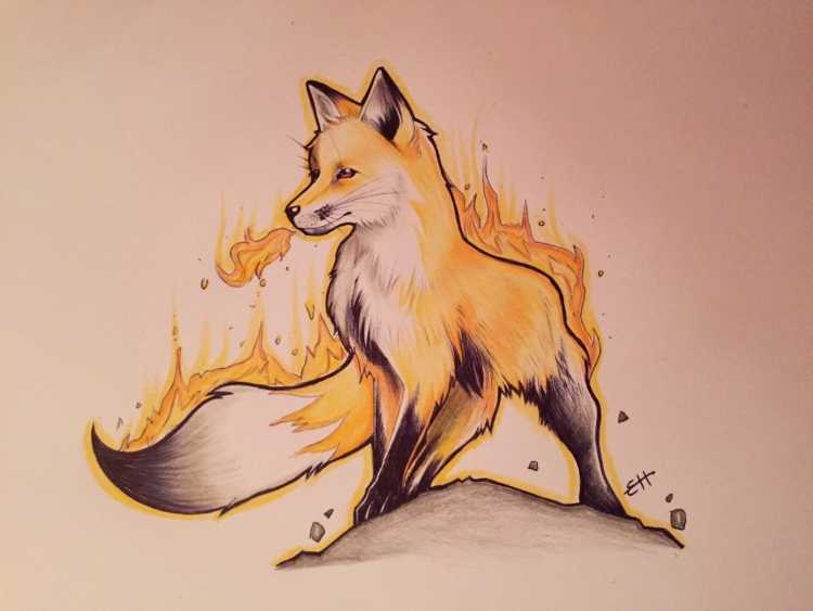 Лиса в огне