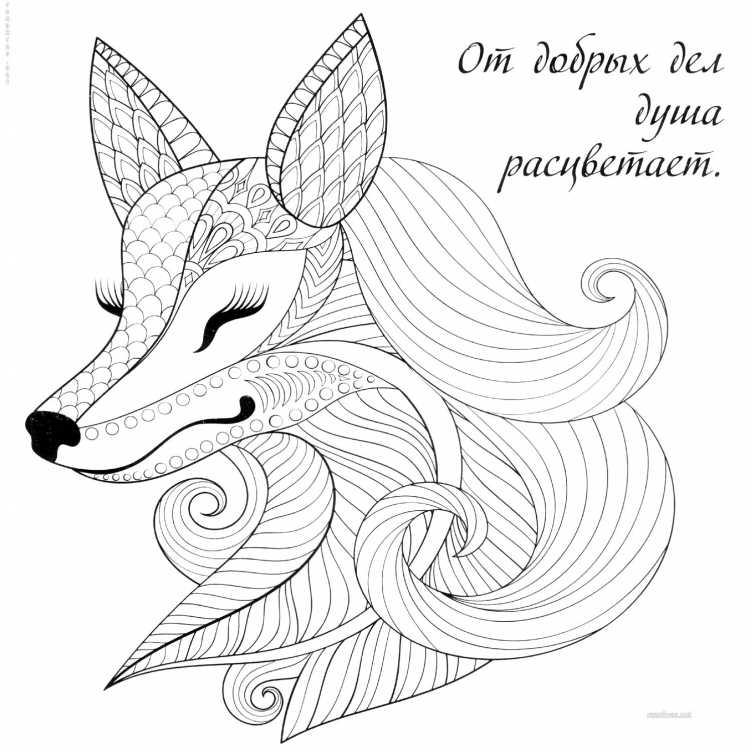 Лиса рисунок