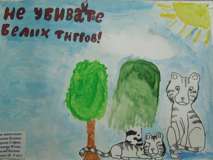 Детские плакаты на тему берегите животных