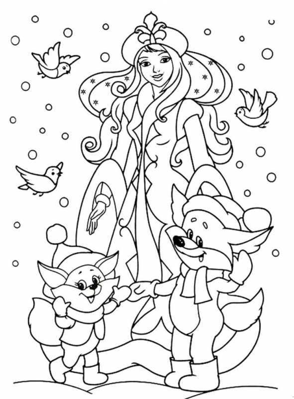 Рождественские раскраски