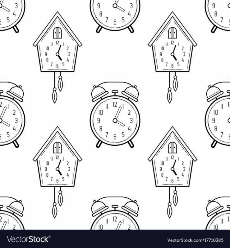 Часики раскраска для детей