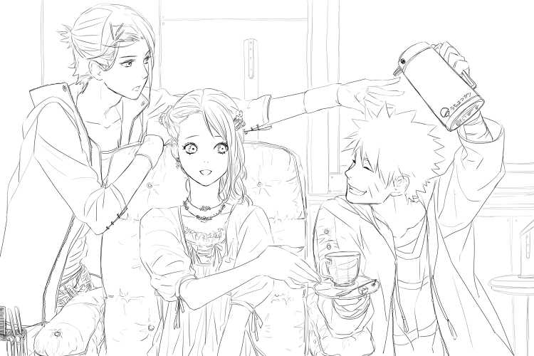 Раскраски аниме Наруто Сакура и Наруто