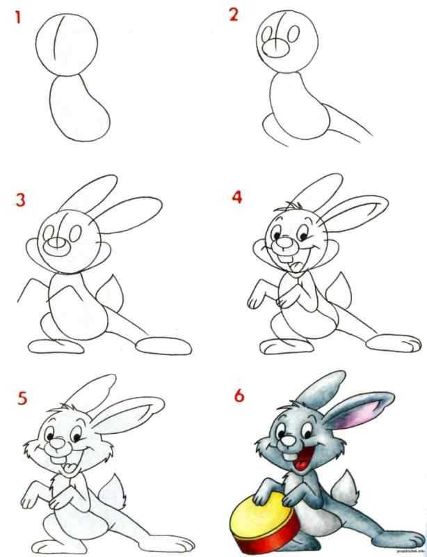 Как нарисовать зайца