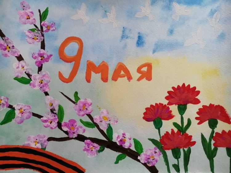 Лёгкие рисунки на 9 мая день Победы