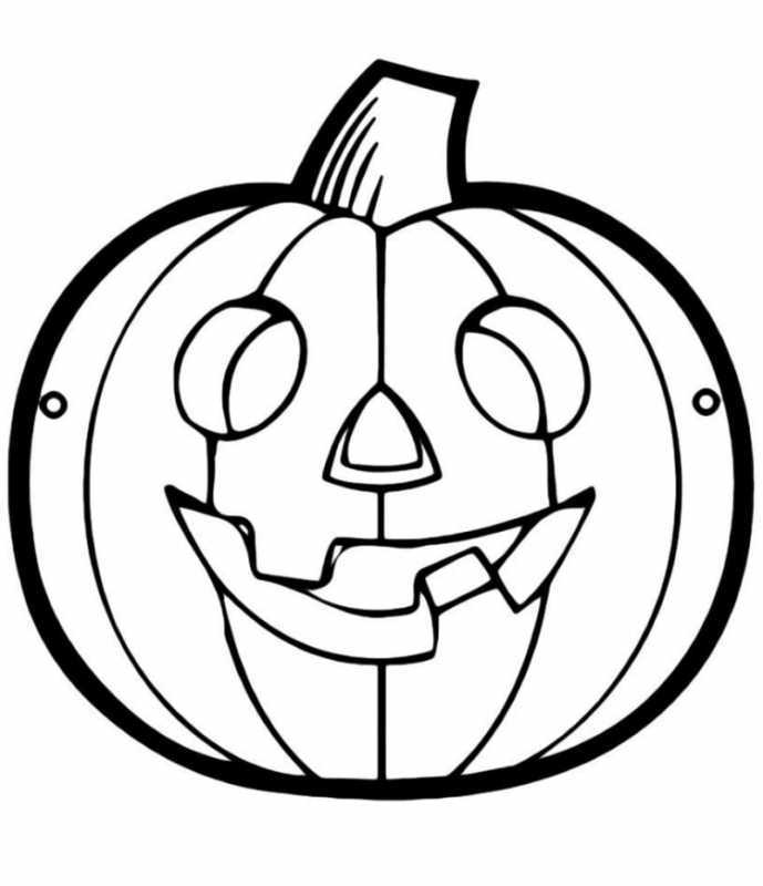 Тыква на Хэллоуин раскраска