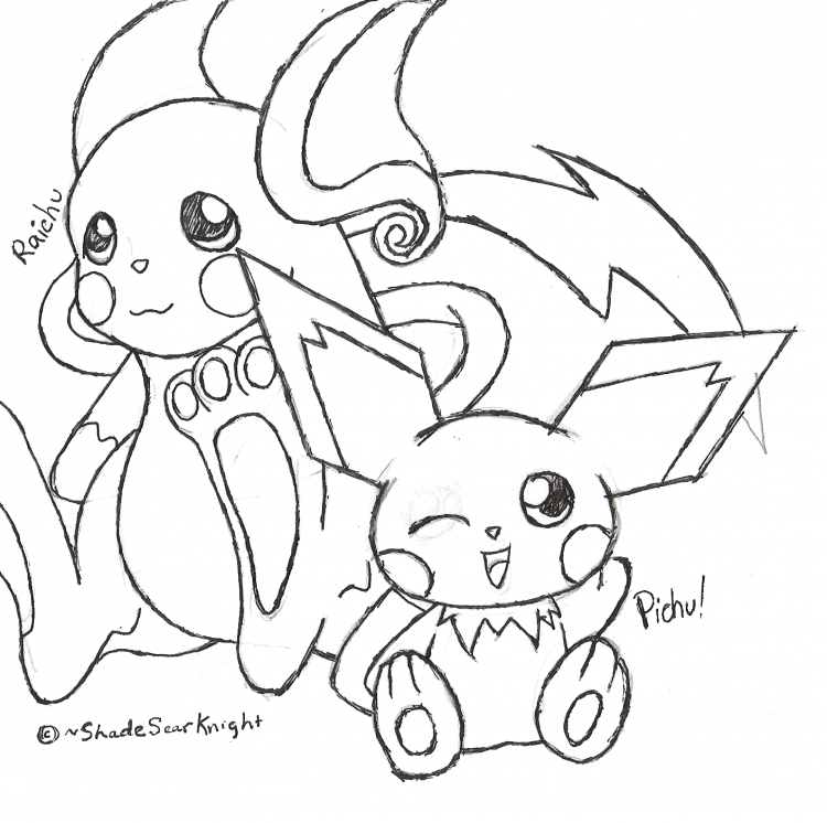 Раскраски покемоны Пикач