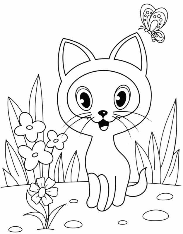 Раскраска. Котики