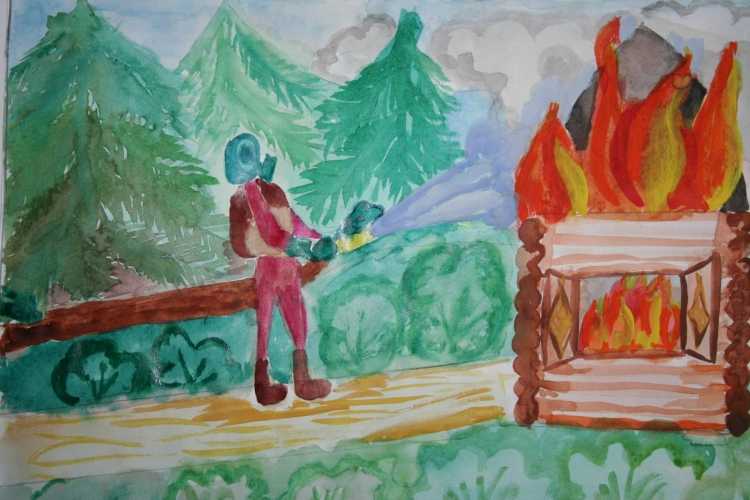 Огонь не забава картинка для детей