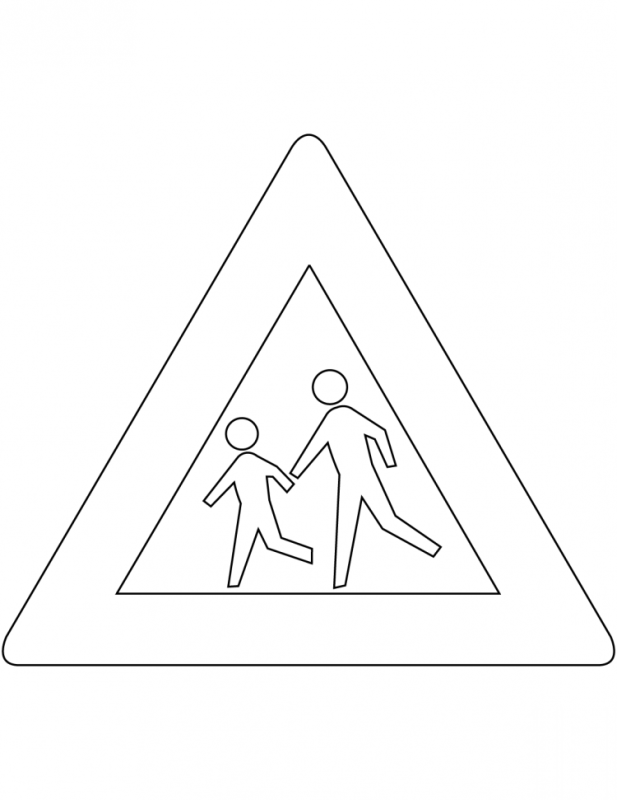 Раскраски дорожные знаки старшая группа