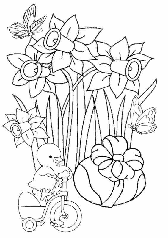 Шаблон для раскрашивания Пасха