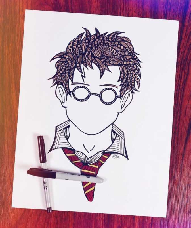 Гарри Поттер арт легкий