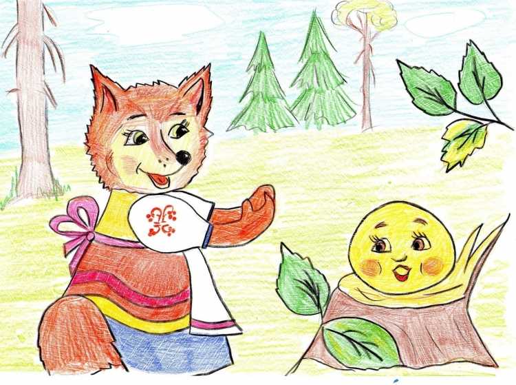 Колобок раскраска для малышей