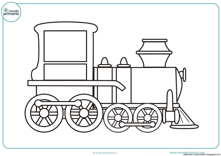 Раскраска паровозик