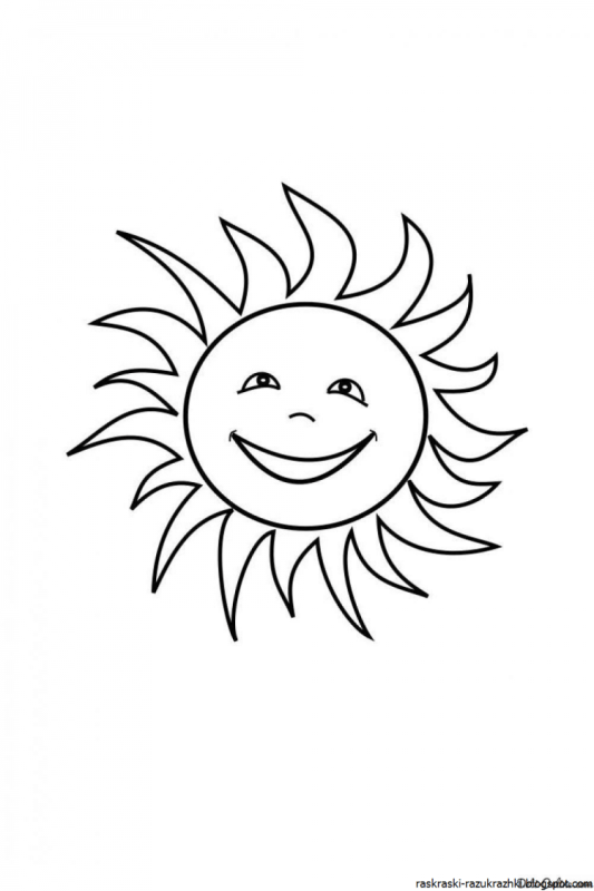 Солнце раскраска
