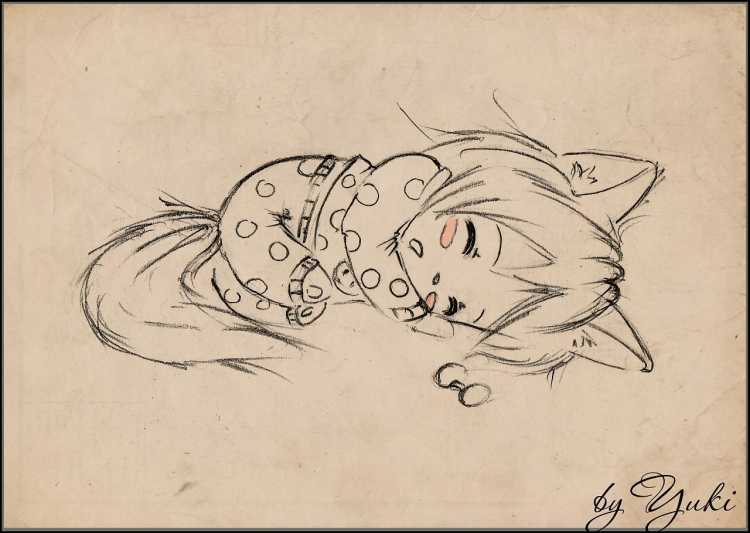 Девочка Лисичка карандашом