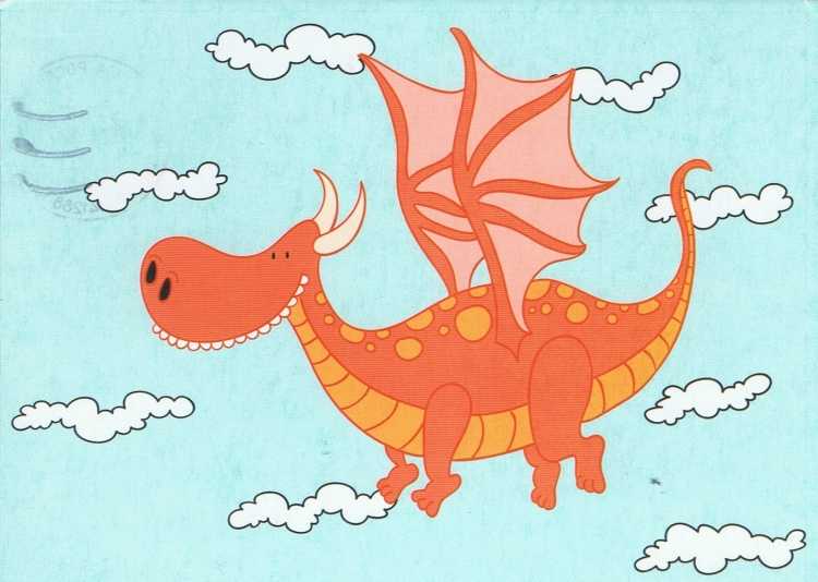 Фиолетовый дракончик из мультика