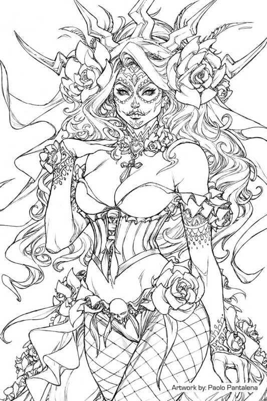 Раскраска ангел и демон