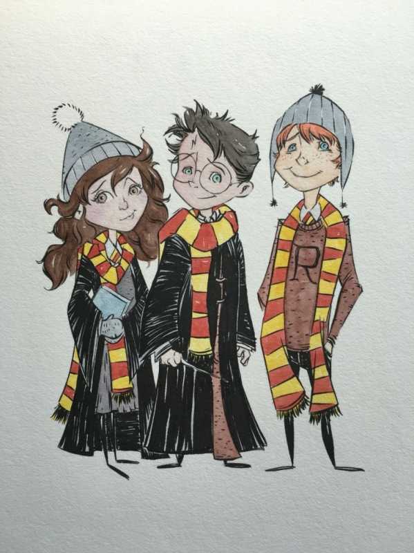 Гарри Поттер нарисованные герои