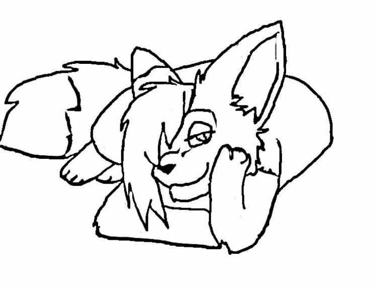 Раскраска лиса