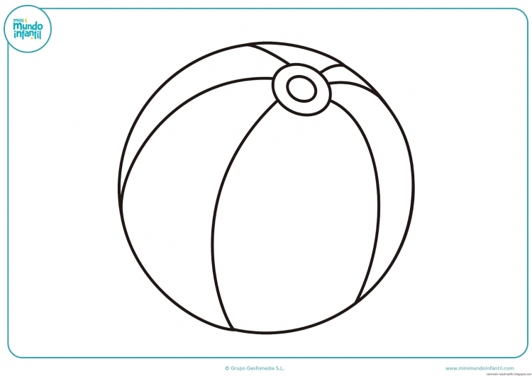 Мячик раскраска для детей