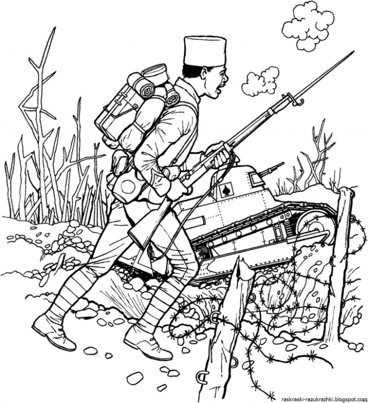 Разведчик раскраска