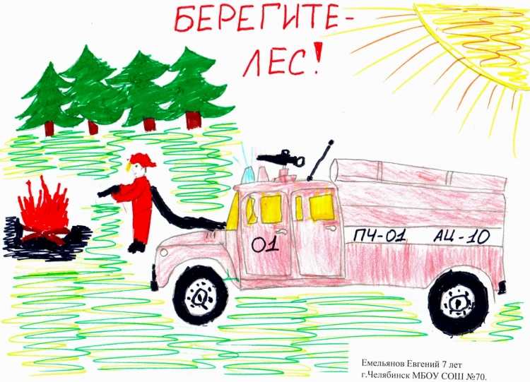 Дети против пожара рисунки