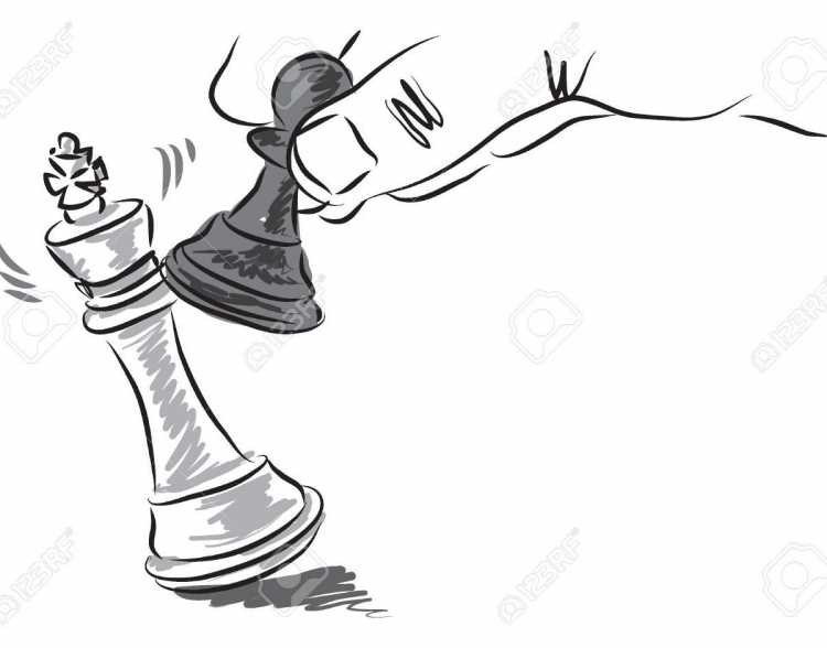 Рисунок шахматы держатся за руки