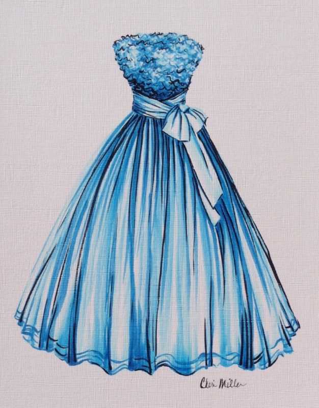 Пышные платья для срисовки