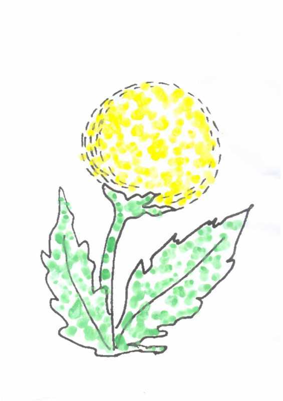 Трафареты для декора стен одуванчик