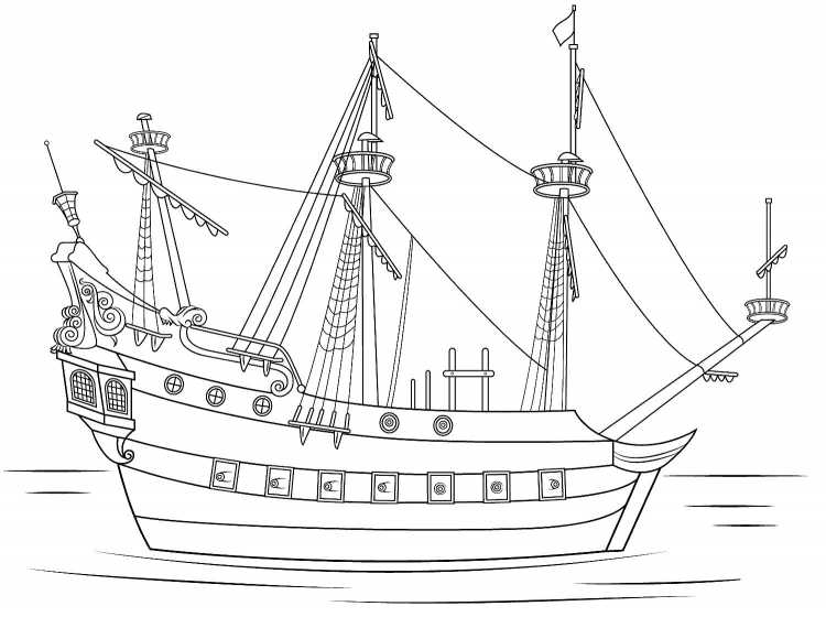 Корабли для раскрашивания для детей