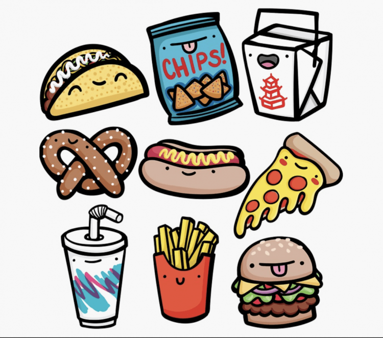 Наклейки еда