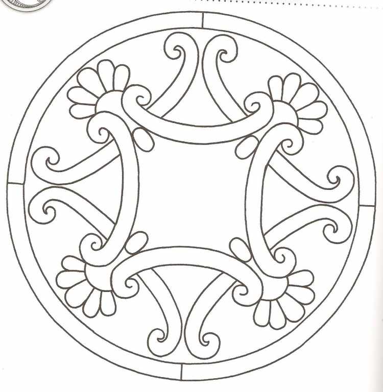 Эскиз декоративной тарелки