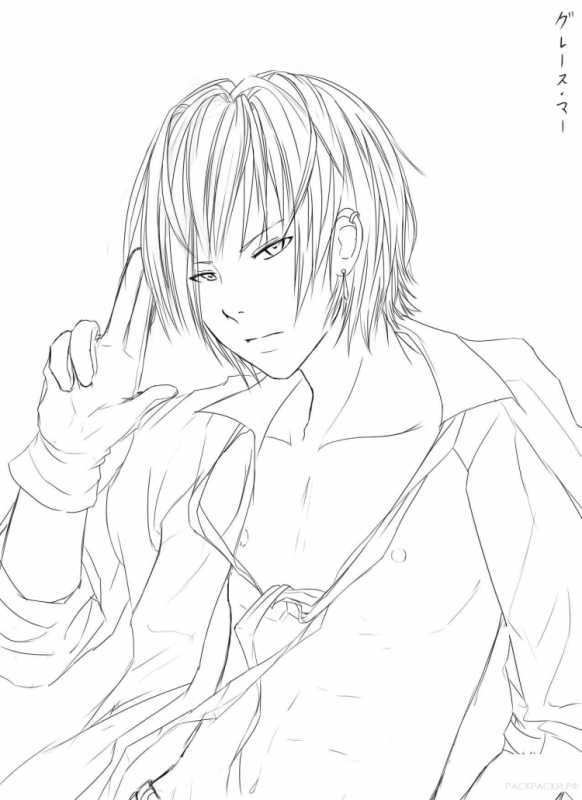 Раскраски аниме мужчины